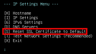 Reset SSL Certificate